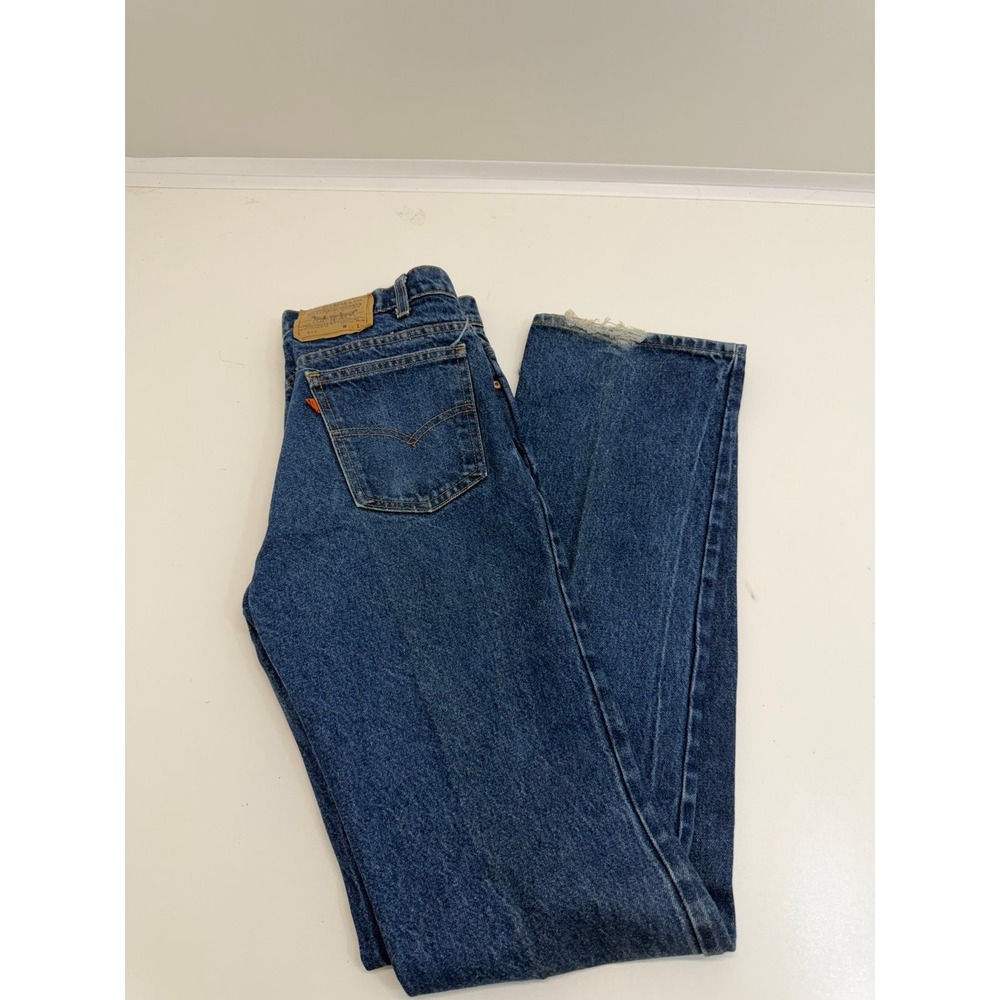 Vintage Levi's 517 Orange Tab Jeans 33x36 Made USA 100% Cotton Bootcut Denim